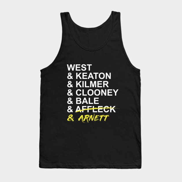 West & Keaton & Kilmer & Clooney & Bale & Affleck & Arnett Tank Top by ArielAutoArt